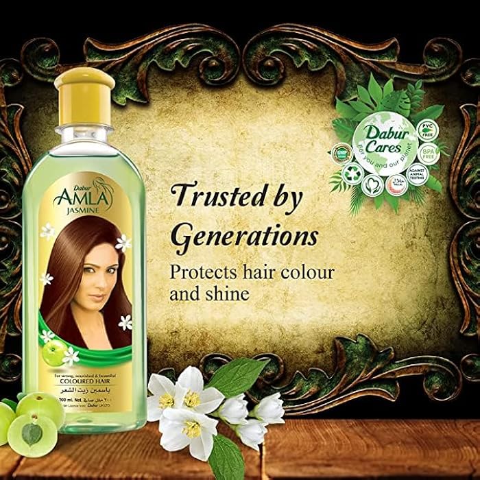 Dabur Amla Jasmine Hair Oil (45mL) | Enriched Natural Extracts of Amla, Jasmine and Rosemary | Promotes Strong and Nourished Hair - Image 2